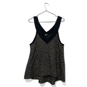 Wilfred | Aritzia NWT Black/Yellow 100% Silk Flowy Sleeveless Blouse Size XXS